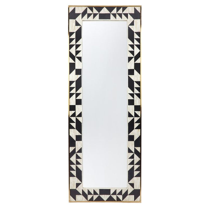  Huxley Bone Inlay Floor Mirror - Mirrors - Eleganté