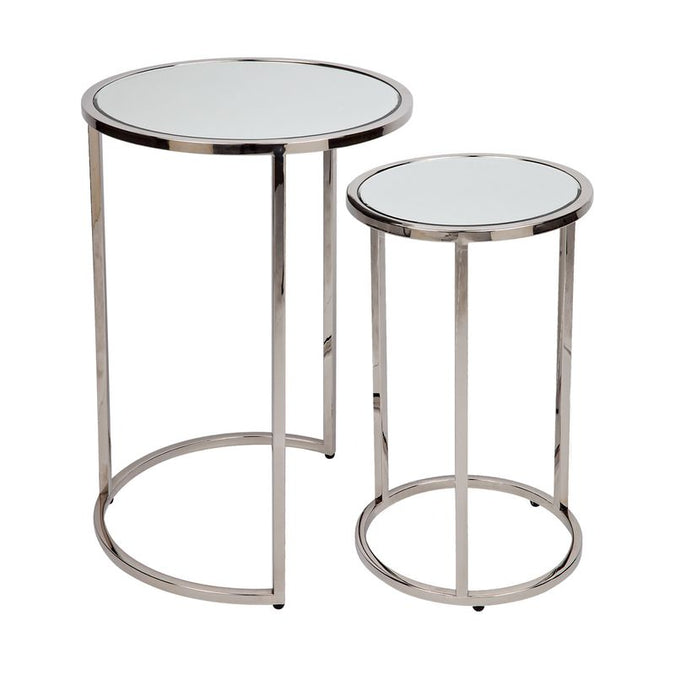  Serene Nesting Side Tables - Nickel - Tables - Eleganté