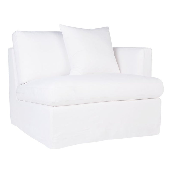  Birkshire Slip Cover Right Arm Facing Seat  - White Linen - Sofas - Eleganté