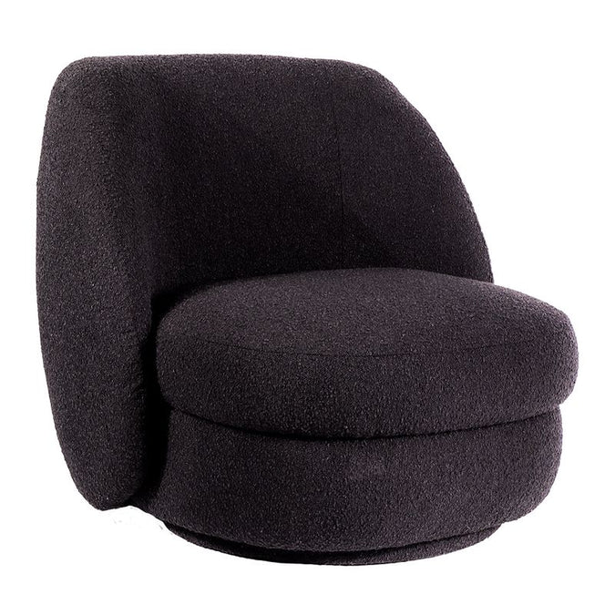  Aurora Swivel Chair - Black Onyx Boucle - Seating - Eleganté