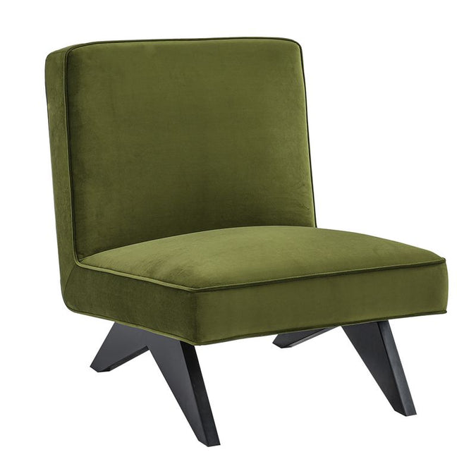  Martyn Slipper Chair - Olive Velvet - Seating - Eleganté