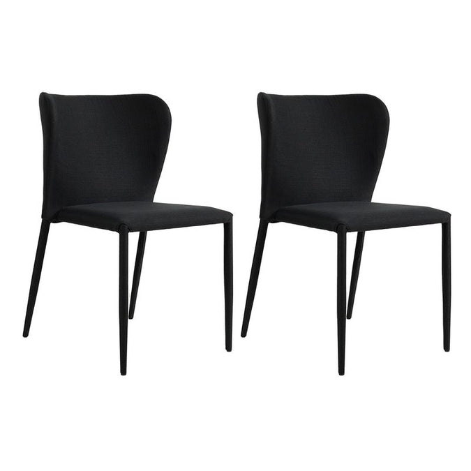  Foley Dining Chair Set of 2 - Black - Seating - Eleganté