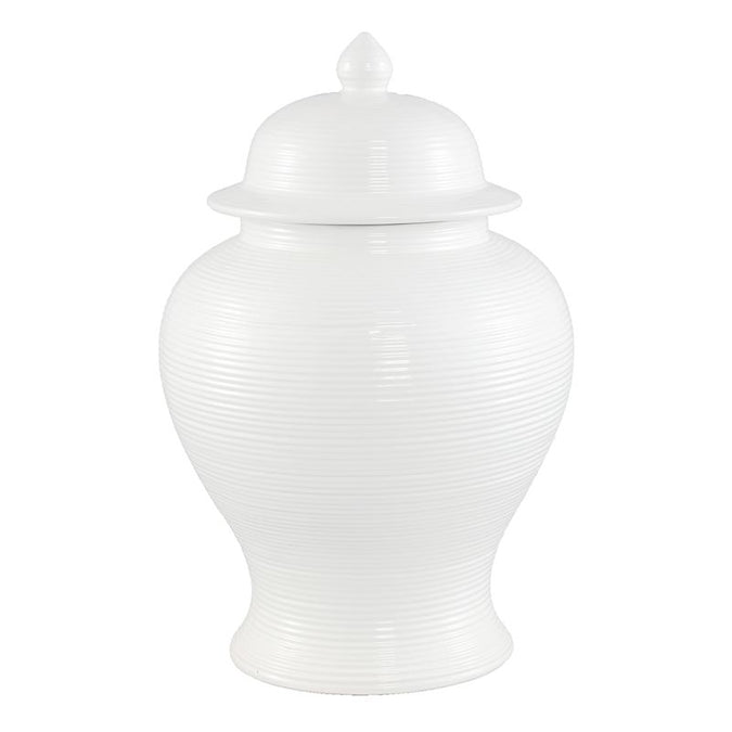  Salvador Temple Jar - Medium White - Jars - Eleganté