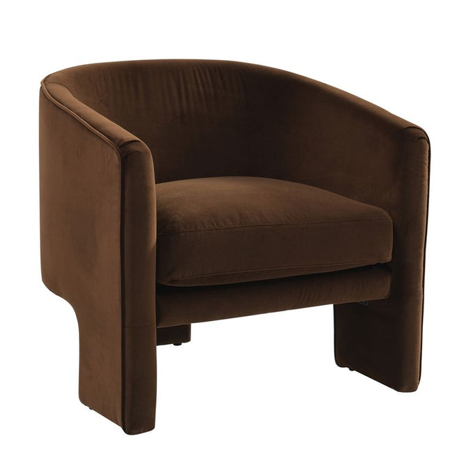  Kylie Arm Chair - Dark Chocolate Velvet - Seating - Eleganté