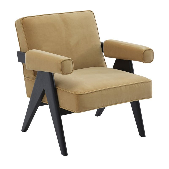 Ambrose Arm Chair - Ochre Velvet - Seating - Eleganté