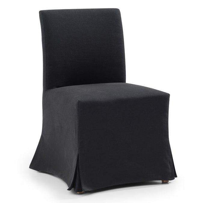  Brighton Slip Cover Dining Chair - Black Linen - Seating - Eleganté