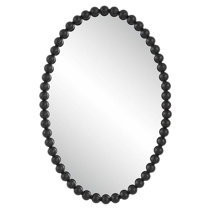  Esme Oval Wall Mirror - Black - Mirrors - Eleganté