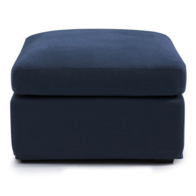  Birkshire Slip Cover Ottoman - Navy Linen - Seating - Eleganté