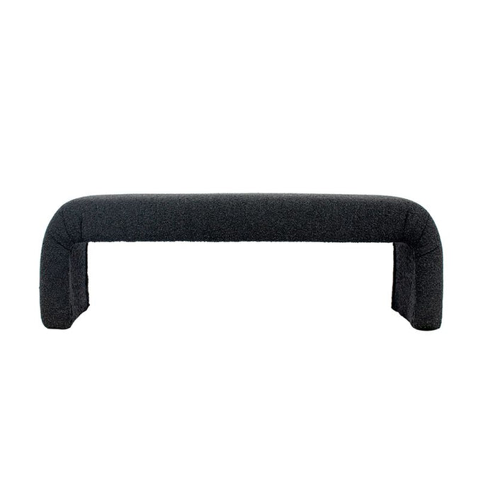  The Curve Bench Ottoman - Black Onyx Boucle - Seating - Eleganté