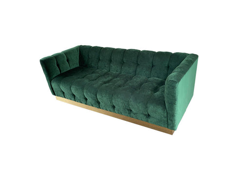  3 Seat Velvet Tufted Sofa -  - Eleganté