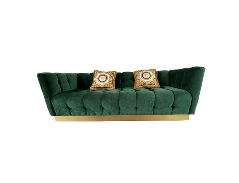  3 Seat Velvet Tufted Sofa -  - Eleganté