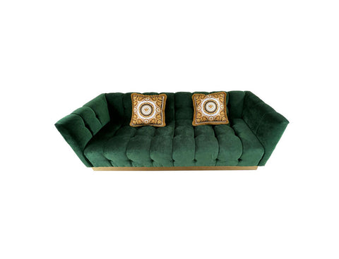  3 Seat Velvet Tufted Sofa -  - Eleganté