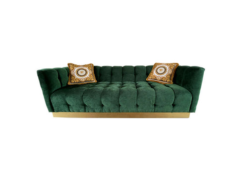  3 Seat Velvet Tufted Sofa -  - Eleganté