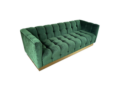  3 Seat Velvet Tufted Sofa -  - Eleganté